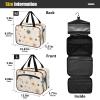 Yoogain Boho Simple Style Sea Shell Stars hanging travel toiletry bag for women with hook, designer foldable shave kit for women traveling backpacking maleta para maquillaje L view 3