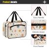 Yoogain Boho Simple Style Sea Shell Stars hanging travel toiletry bag for women with hook, designer foldable shave kit for women traveling backpacking maleta para maquillaje L view 4