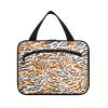 Yoogain Orange White Leopard Print hanging travel makeup bag large with hook, designer unisex medicine bag for travel make up cruises bolsa para guardar maquillaje L view 1