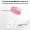 12 Pcs 15ml/0.5oz Small Travel Containers, 4 Pcs Makeup Spatula, Clear Plastic Cosmetic Jar Refillable Roun for Lotion Cream Products Sample Bottles, Plastic with Screw on Lid Container (pink) view 3