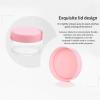 12 Pcs 15ml/0.5oz Small Travel Containers, 4 Pcs Makeup Spatula, Clear Plastic Cosmetic Jar Refillable Roun for Lotion Cream Products Sample Bottles, Plastic with Screw on Lid Container (pink) view 4
