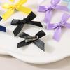 10pcs Small Dog Hair Accessories Bow, 4cm Satin Bowknot with metal Clip for Dogs,Cats, Yorkshire. Christmas Party Festival Puppy Kitten Grooming Products (rose) view 4