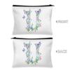 Wdktrgetd Beautiful Initial Makeup Bag for Women Organizer and Toiletry Bag for Business Trips Purse Washable Storage Bag Personalized Gifts for Women BLACK U view 3