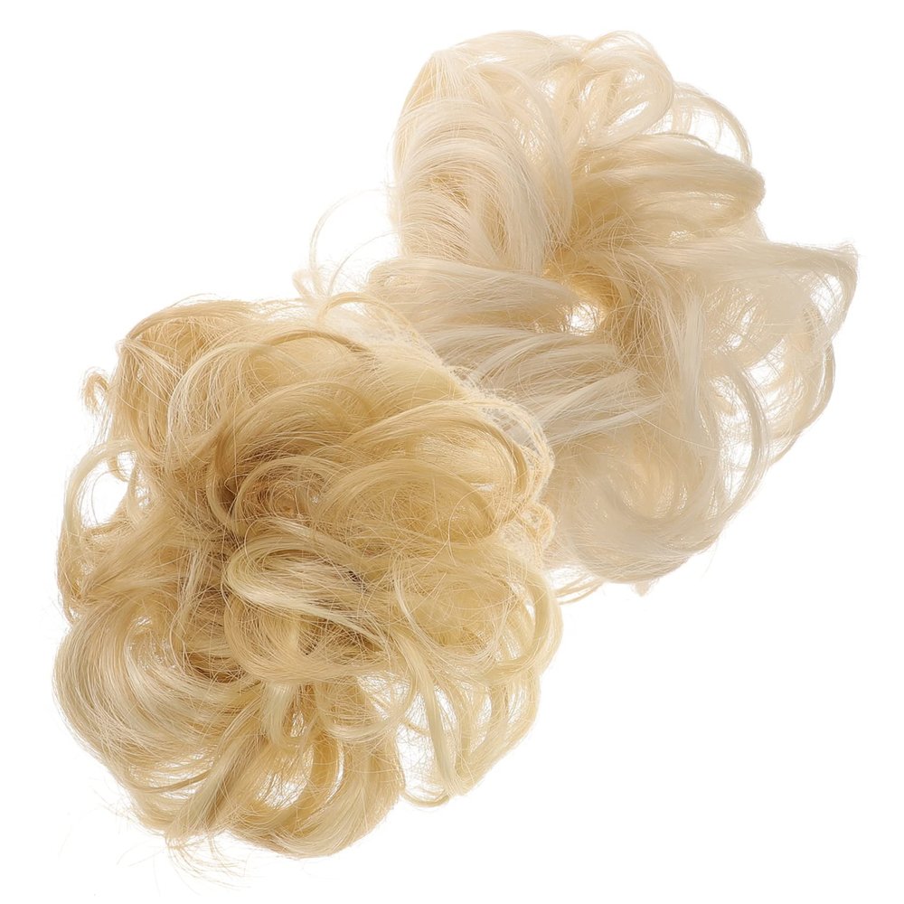 BATHVEVE 2Pcs Curly Messy Bun Hair for Women Synthetic Hair Extensions Scrunchies for Ponytail Updo for Parties Cosplay Everyday Style