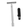ARTSEWPLY Metal Facial Razor Brush Manual Double Edge Safety Razor for Gentle Shaving Reusable Beard Trimmer for Men view 1
