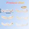 12pcs Freckles Face Tattoo Glitter, Waterproof Sparkle Fake Freckles Stickers for Women Self-Adhesive Shimmer Makeup Patches for Festival Rave Cosplay (Random Color) view 2