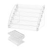 Acrylic Nails Polished Display Stand Clear Step Shelf Organized Brush Holder Storage Organized For Salon And Home Use view 1