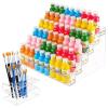 Acrylic Nails Polished Display Stand Clear Step Shelf Organized Brush Holder Storage Organized For Salon And Home Use view 2