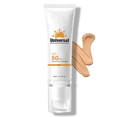 Tinted Sunscreen SPF 50 Broad Spectrum - Face Sunscreen with Titanium Dioxide, No White Cast & Oil-Free Formula, Non-Sticky Hydrating Sun Protection for All Skin Types, Travel Size 1.7oz (1)
