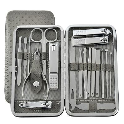 19 Pcs/Set Beauty Nail Manicure Pedicure Scissors Care Set Manicure Set Nail Clippers Tool Complete Box Nail Art,