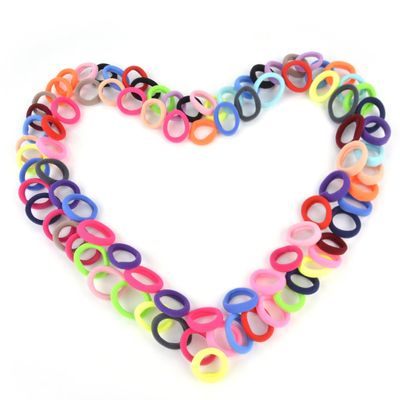 100-Piece Cute Hair Ties, No Crease Elastic Bands For Girls, Tiny Ponytail Holders For Kids