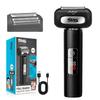 DSP Electric Shavers for Men, IPX6 Waterproof, Type-C, Rechargeable Shaver, 4-Blade Cutting System, Electric Foil Shaver, Travel Lock (Black) view 1