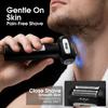 DSP Electric Shavers for Men, IPX6 Waterproof, Type-C, Rechargeable Shaver, 4-Blade Cutting System, Electric Foil Shaver, Travel Lock (Black) view 4
