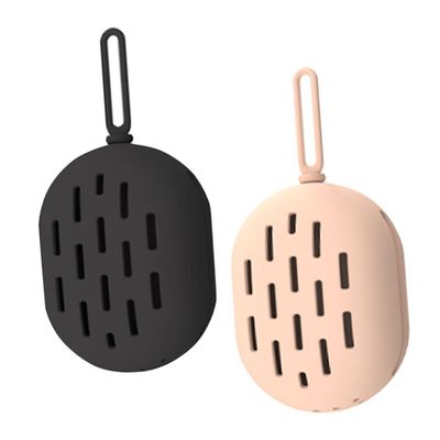 Healvian 2Pcs Silicone Makeup Sponge Holder Breathable Design Portable Cosmetic Puff Container for Travel and Outdoor Use for Beauty Sponges and Makeup Brushes
