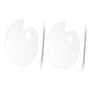 DOITOOL 1 Set Acrylic Makeup Mixing Palette Portable Foundation Blending Plate with Spatula for Easy Eyeshadow Pigment Mixing for Makeup Artists and Enthusiasts view 1