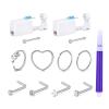 AVYRING Nose Piercing Kit - 2 Packs Silver Self Piercing Gun with Nose Rings & Studs, Hypoallergenic Steel Tools at Home Disposable Safety Nose Piercing Gun Kit view 1