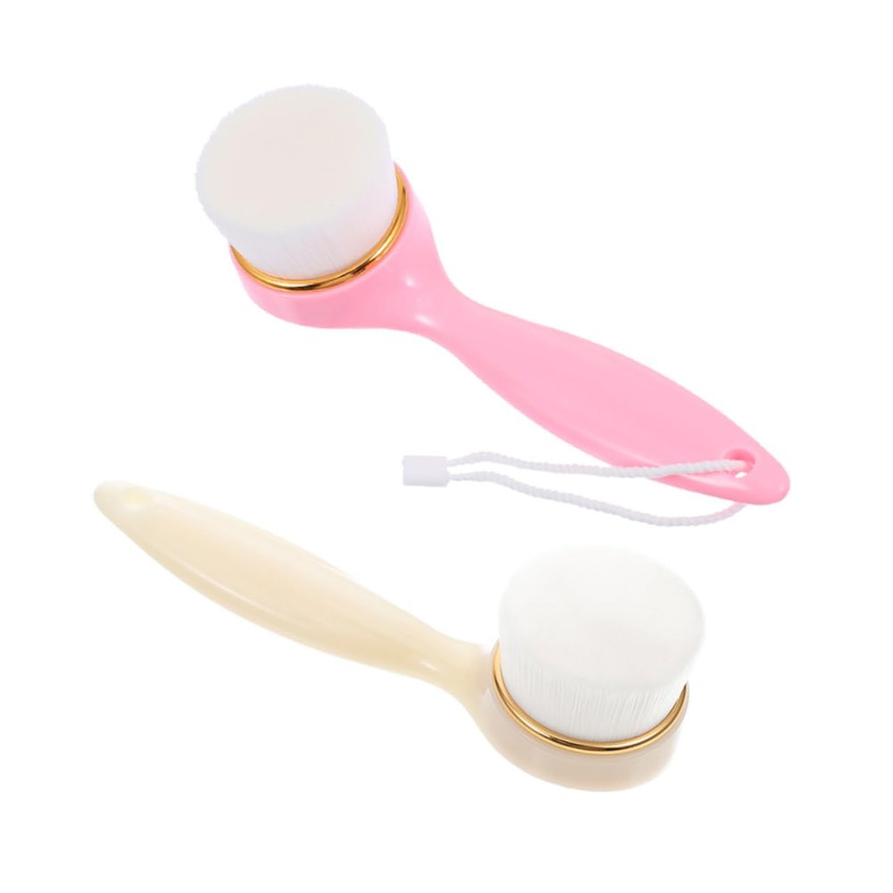 TOGEVAL 2pcs Skin-Friendly Face Cleaning Brush Soft Facial Scrubber Scalp Brush for Women