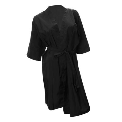 CATIEBYE Black SPA Salon Gown Multi-Function Hairdressing Robe for Beauty Center and Daily Use Lightweight Fabric for Comfortable Wear