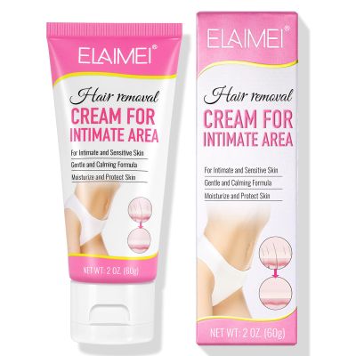 Hair Removal Cream, Painless Flawless Depilatory Cream, Sensitive Formula Suitable for All Skin Types, for Women, Intimate and Private Areas