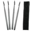 WOFASHPURET 4pcs Eyelash Combs with Storage Pouch Professional Lash Wands Eyebrow Mascara Brushes for Natural Lashes Durable Skin Friendly Eyelash Extension Supplies view 1