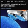 2025 New Portable Rotary Dual Ring Electric Shaver, Mini Steel Cannon Electric Beard Shavers, USB Charging Washable Double-Headed Shaver, Portable Suitcase Design-Double-Ring Magnetic Tool (Blue) view 3