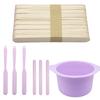 14 oz Silicone Wax pot Liner, Silicone Wax Bowl Warmer liner, Non-Stick Melt Pot Replacement, Reusable Melt Liner with 56 Pcs Waxing Sticks view 1