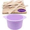 14 oz Silicone Wax pot Liner, Silicone Wax Bowl Warmer liner, Non-Stick Melt Pot Replacement, Reusable Melt Liner with 56 Pcs Waxing Sticks view 2