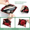 2Pcs Bright Red Roses-1961 Pocket Cosmetic Bag for Purses, Waterproof Makeup Bag Cosmetic Pouch, Portable No Zipper Makeup Bag view 3