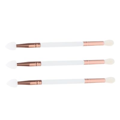 EPIGEIST 3Pcs Dual End Heart Shaped Silicone Eyeshadow Brush for Women Versatile Eye Makeup Tool Smooth Surface Compact Durable and Easy to Use for Blending