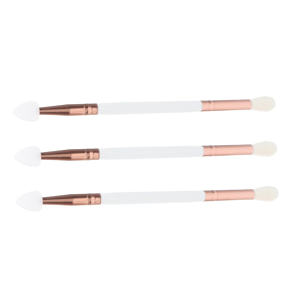 EPIGEIST 3Pcs Dual End Heart Shaped Silicone Eyeshadow Brush for Women Versatile Eye Makeup Tool Smooth Surface Compact Durable and Easy to Use for Blending