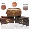 Amesuspes Men's Customizable Hanging Toiletry bag for man Dopp Kit Bag for Travel, Wedding Groomsmen Gifts, Father's DayChristmas Birthday Presents for Dad, Husband, GrandpaLover (Light Brown) view 2