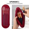2 IN 1 Silicone Makeup Brush Holder with Beauty Make Up Sponge Holder Case view 2