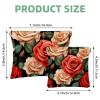 2Pcs Bright Red Roses-1976 Pocket Cosmetic Bag for Purses, Waterproof Makeup Bag Cosmetic Pouch, Portable No Zipper Makeup Bag view 2