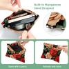 2Pcs Bright Red Roses-1976 Pocket Cosmetic Bag for Purses, Waterproof Makeup Bag Cosmetic Pouch, Portable No Zipper Makeup Bag view 3