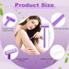 Fafortune Women's Disposable Razors Individually Wrapped Twin Blade,Disposable Razors Women Bulk with Clear Safety Cap for Men Women Camping Traveling Home Bathing Hotel (purple, pack of 100) view 2