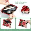 2Pcs Bright Red Roses-1955 Pocket Cosmetic Bag for Purses, Waterproof Makeup Bag Cosmetic Pouch, Portable No Zipper Makeup Bag view 3
