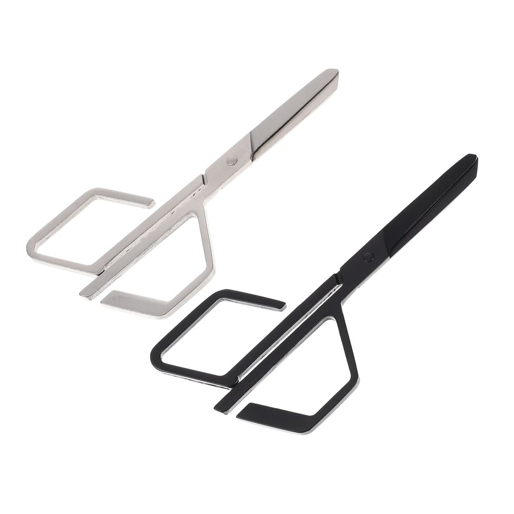 EPIGEIST 2Pcs Stainless Steel Nose Hair Scissors for Precision Grooming Multi Purpose Trimming Tools for Eyebrows and Nose Hair Portable and Easy to Use Present for Friends and Family