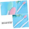VALICLUD 2pcs Silicone Face and Nose Cleansing Brush Set Double-Sided Soft Brush for Daily Facial Cleaning Ergonomic Design Gentle and Portable for Home Travel Use view 3