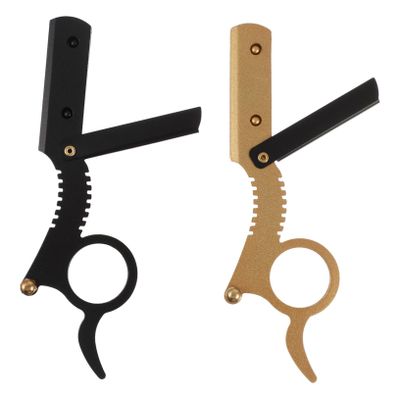 EPIGEIST Manual Beard Razor Set 2pcs Finger Razor for Men Beard Shaver without Blade for Grooming and Detailing and Eyebrows