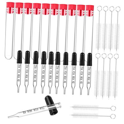 MAGICLULU Glass Dropper Scale Test Tube Brush Plastic Dropper Test Tube Lids Easy Cleaning