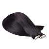 12-Inch Black Tape-in Hair Extensions, 20 Pieces, Straight, Seamless, Invisible, Real Human Hair view 1
