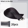 12-Inch Black Tape-in Hair Extensions, 20 Pieces, Straight, Seamless, Invisible, Real Human Hair view 3
