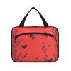 Yoogain Art Rosemary Red hanging travel bag for toiletries with hook, designer chic kit bag for men for travel accessories women estuche para guardar maquillaje L view 1