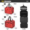 Yoogain Art Rosemary Red hanging travel bag for toiletries with hook, designer chic kit bag for men for travel accessories women estuche para guardar maquillaje L view 3
