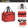Yoogain Art Rosemary Red hanging travel bag for toiletries with hook, designer chic kit bag for men for travel accessories women estuche para guardar maquillaje L view 4