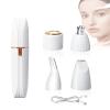 4-in-1 Facial Hair Trimmer for Women & Men - Eyebrow, Nose, Lips & Bikini Line Hair Removal, Rechargeable & Waterproof Personal Shaver, Painless & Portable for Travel Home Use view 1