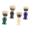 TOGEVAL Plastic Handle Bristle Shaving Brush for Men Portable Beard Cleaning Tool 1 Set for Personal Grooming for Home or Travel view 1