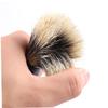 TOGEVAL Plastic Handle Bristle Shaving Brush for Men Portable Beard Cleaning Tool 1 Set for Personal Grooming for Home or Travel view 3