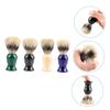 TOGEVAL Plastic Handle Bristle Shaving Brush for Men Portable Beard Cleaning Tool 1 Set for Personal Grooming for Home or Travel view 4