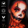 Black Red Orange Face Body Paint with Applicator, Face Painting Kit for Halloween Makeup, Pumpkin, Tiger Costume, Cosplay,Theme Parties, Dress Up - Compact & Portable view 3